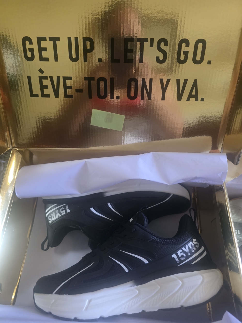 15YRS Black Athletic Sneakers